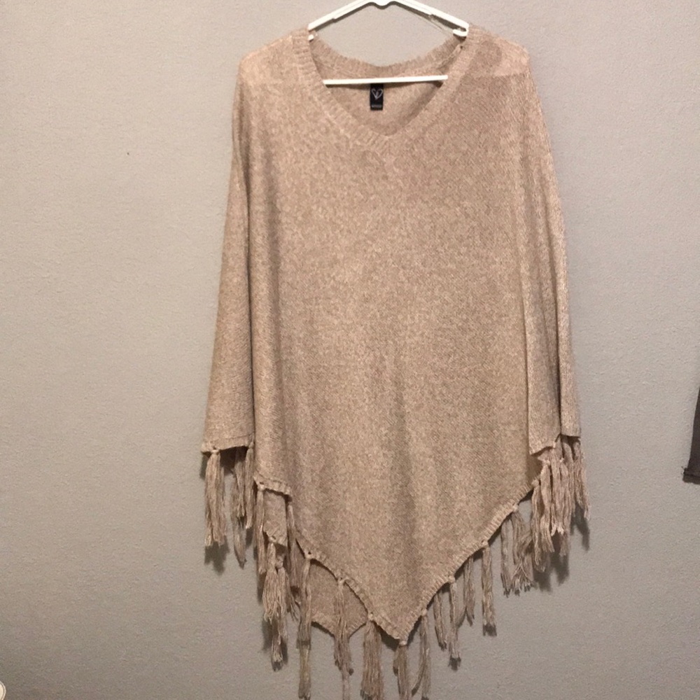 Oversized Tan Poncho